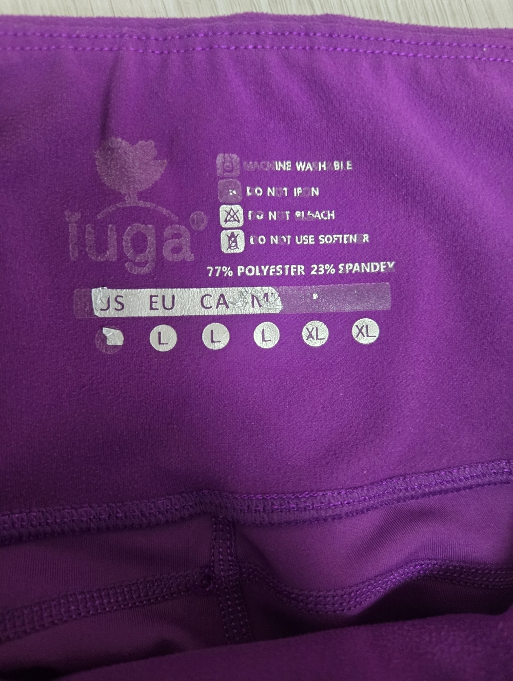 luga Purple Active Capri Leggings - Picture 3 of 9